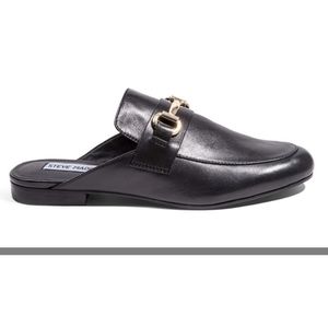 NIB STEVE MADDEN KANDI BLACK LEATHER LOAFER 6.5